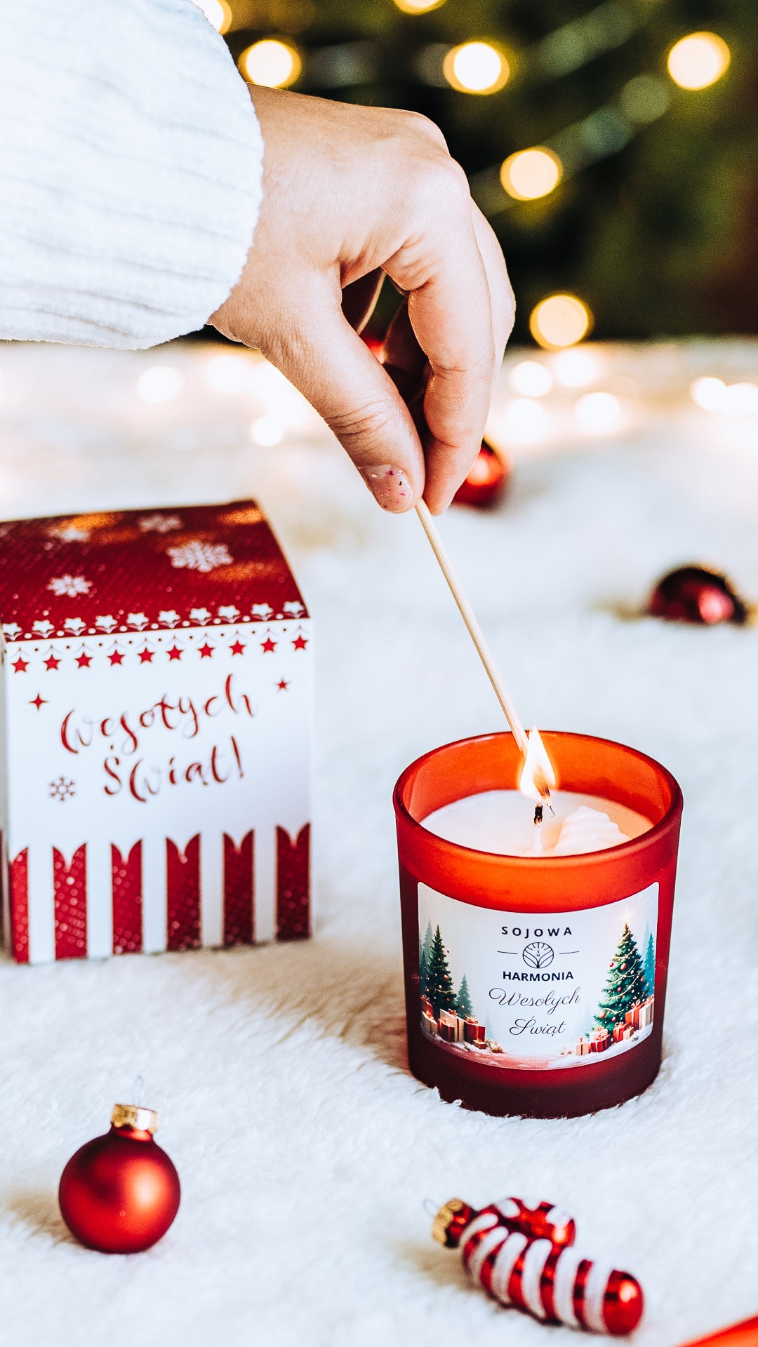Świeca Sojowa Wesołych Świąt