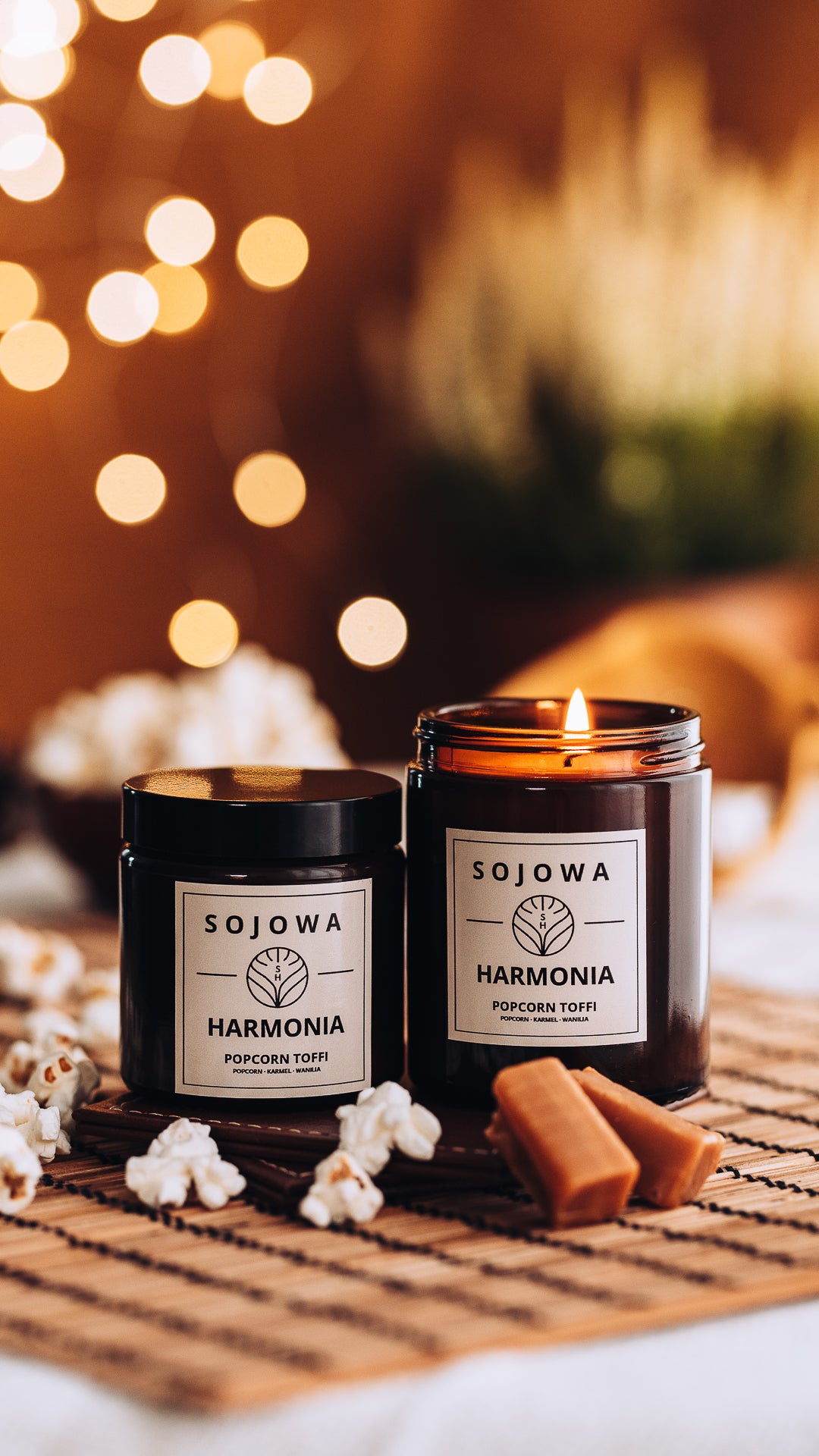Świeca sojowa Popcorn Toffi
