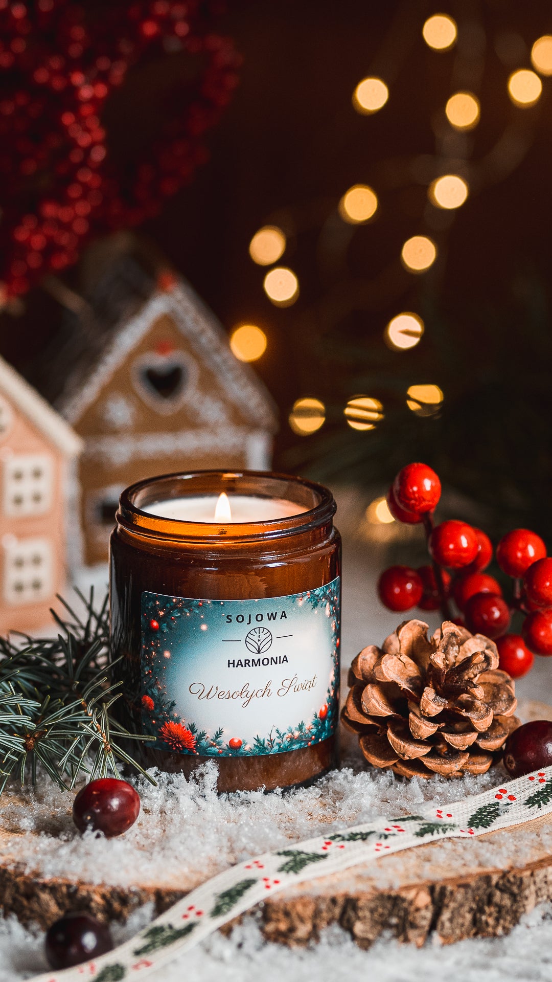 Świeca Sojowa Wesołych Świąt