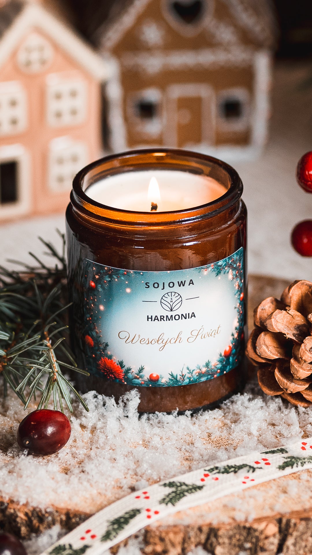 Świeca Sojowa Wesołych Świąt