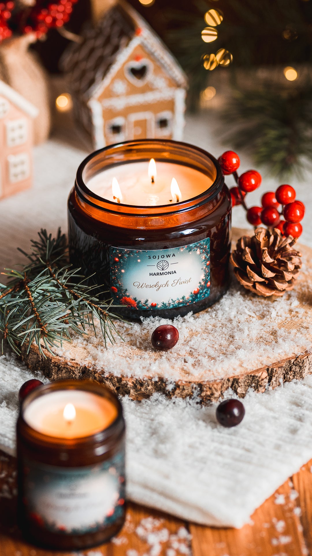Świeca Sojowa Wesołych Świąt